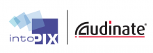 intoPix and Audinate logos